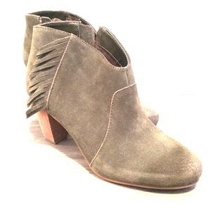 Tahari Suede Fringe Booties